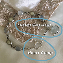 Custom Keepsake and Stone Bracelet - Blood/Breastmilk/Ashes "gem" with choice of 5 stones