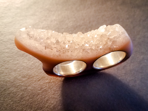 Crystal Knuckles in Crystal Quartz & Silver