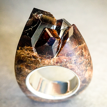 Garnet Crystal Point - Power & Protection Ring Size 6.5