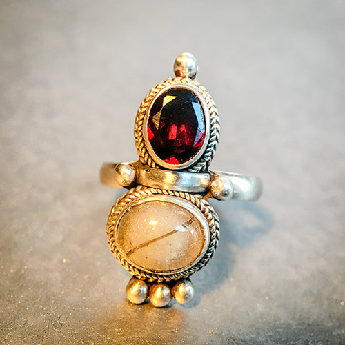 Custom Keepsake and Stone Ring - Blood/Breastmilk/Ashes "gem" with choice of 5 stones