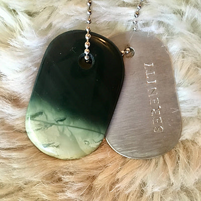 00010 Talisman of Green Jasper and Steel