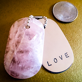 Talisman of Rose Quartz and Silver