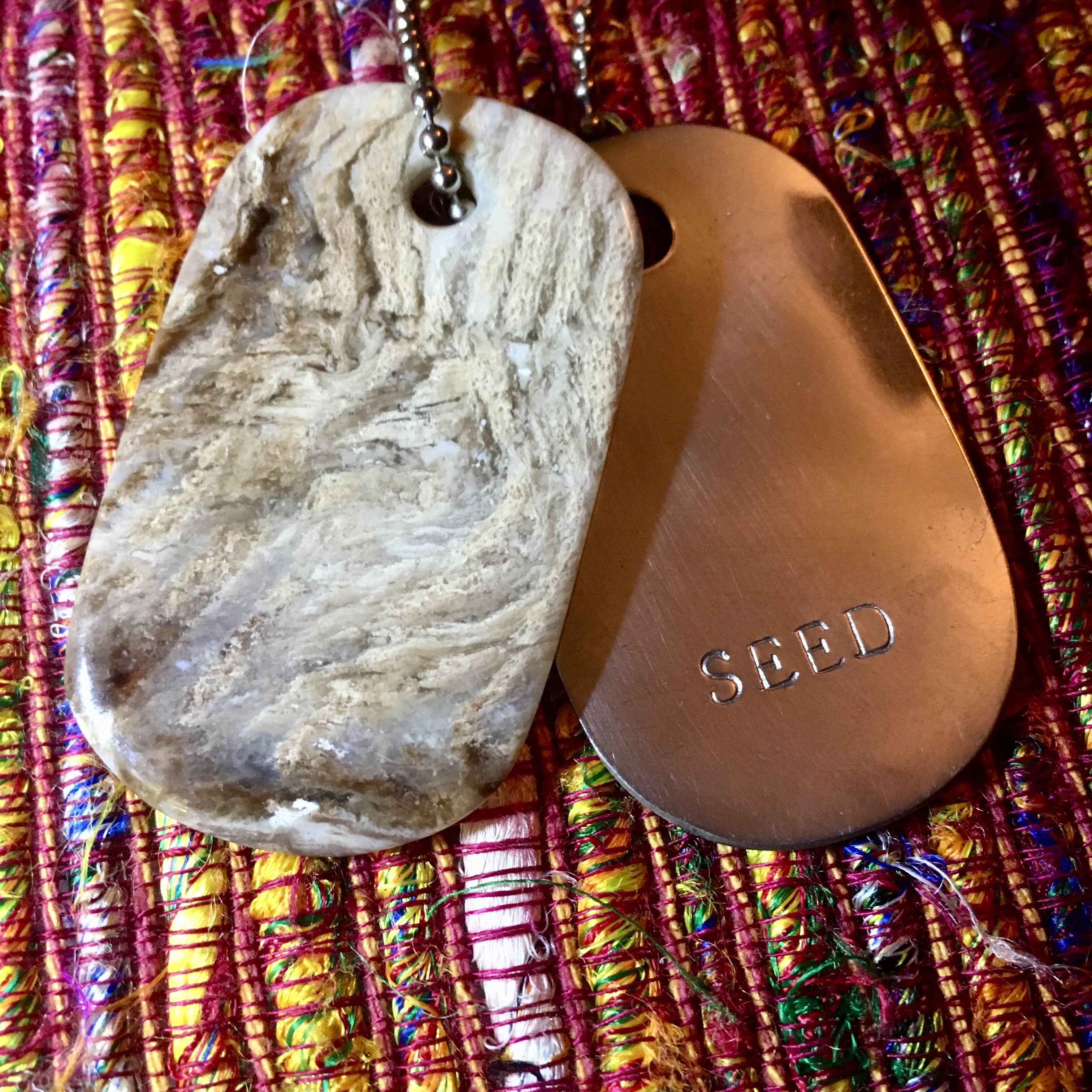 00011 Talisman Petrified Wood and Sterling Silver