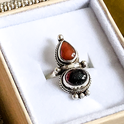 Custom Keepsake and Stone Ring - Blood/Breastmilk/Ashes "gem" with choice of 5 stones