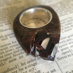 Garnet Crystal Point - Power & Protection Ring Size 6.5