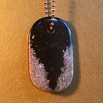 Louisiana Petrified Palm Goddess Tag GROW Dog Tag crystal jewelry necklace pendant